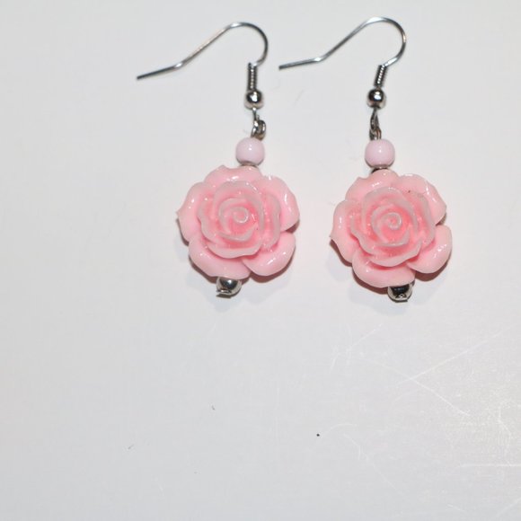 Rose Dangle Earrings - Picture 5 of 5